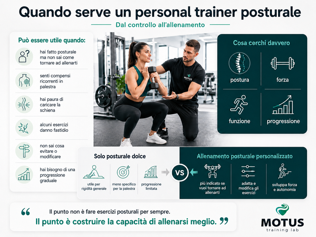 scheda tecnica utile per comprendere quando serve un personal trainer per la posturale